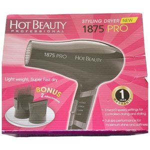 𝅺HOT Beauty 1875 PRO Ceramic Styler Hair Styling Blow Dryer NEW